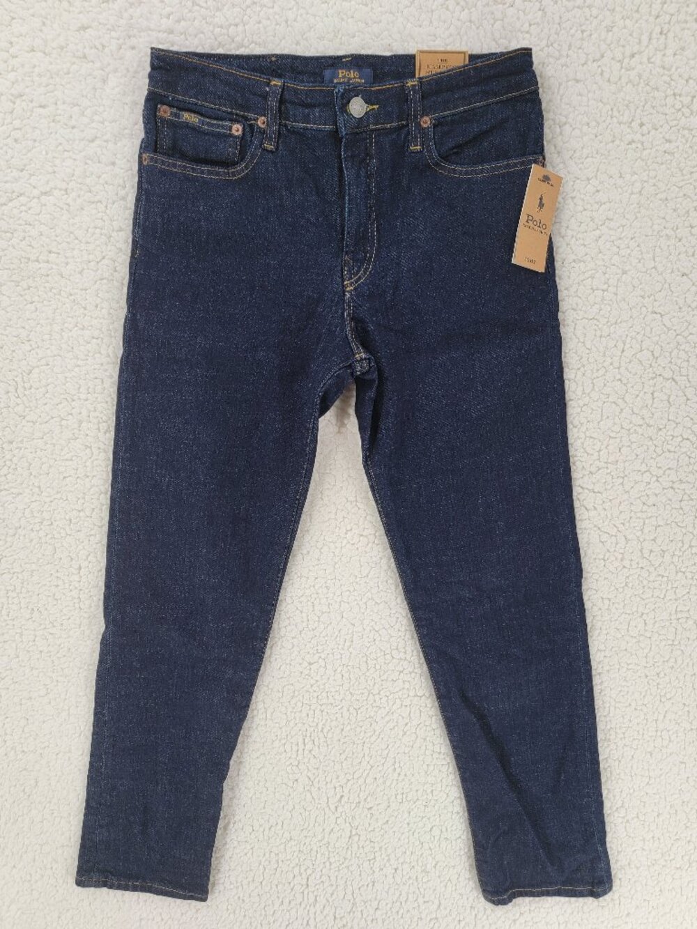 NWT Polo Ralph Lauren Boys Hampton Straight Jeans Size 16 Dark Wash Denim